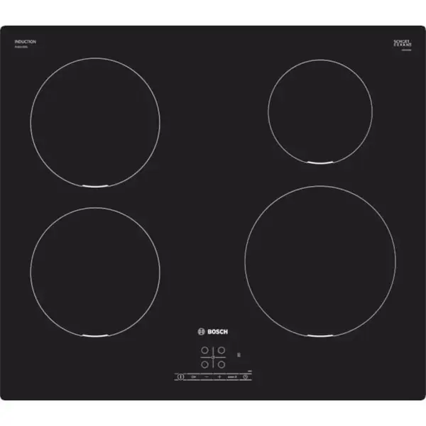 BOSCH Plita incorporabila Bosch PUE611BB6E, Inductie, 4 zone de gatit, 17 trepte putere, TouchSelect, PowerBoost, Control digital, Semnal sonor
