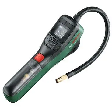 BOSCH Pompa pneumatica Bosch EasyPump 0603947000, 3.6 V, 3 Ah, 10 bar-150 psi presiune maxima, 1030 kPa putere maxima, 10 l-min volum, supapa, ac pentru minge, adaptor volum, cabluUSB, geanta