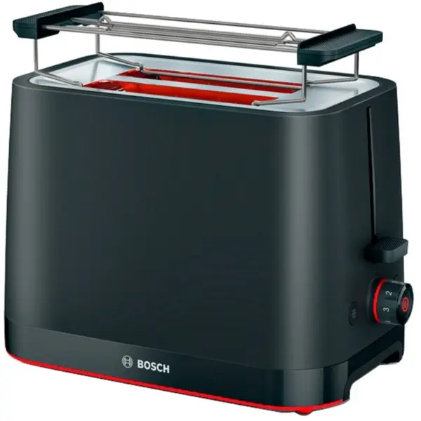 BOSCH Prajitor de paine Bosch TAT3M123 MyMoment, 950W, 2 felii, Functie dezghetare/Reincalzire, Negru mat