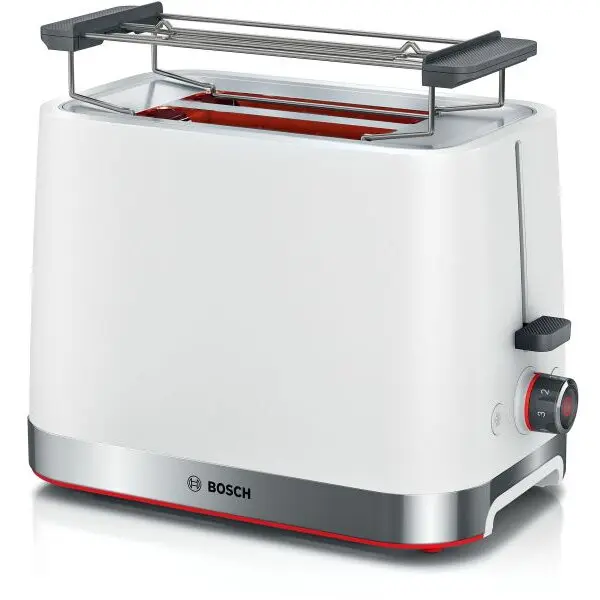 BOSCH Prajitor de paine compact Bosch TAT4M221, setari pt decongelare si incalzire, suport pt incalzire chifle; high lift; oprire automata; rumenire uniforma; fara BPA pt elemente plastic; Alb