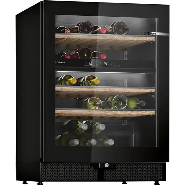 BOSCH Racitor de vin Bosch KWK16ABGB, 120L, 44 sticle, Clasa G, Negru