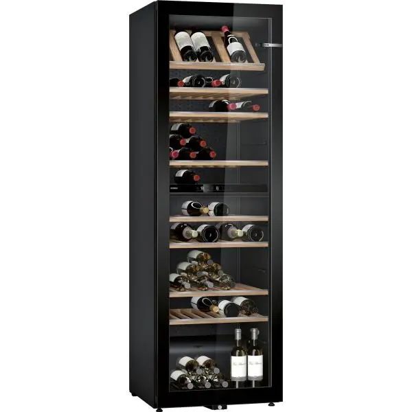BOSCH Racitor de vinuri Bosch KWK36ABGA, 370L, 199 sticle, Clasa G, H 186 cm, Sticla Neagra