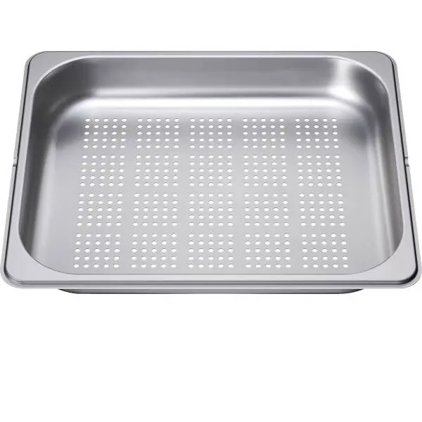 BOSCH Recipient de gatit din otel inoxidabil HEZ36D264G - 11008520, Marimea M, dimensiuni: 32,5 x 26,5 x 4 cm