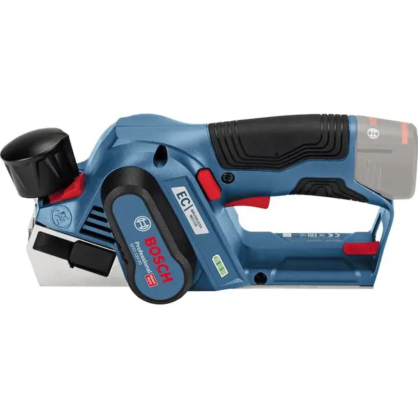 BOSCH Rindea cu acumulator Bosch Professional GHO 12V-20, 56 mm latime lucru, 14.500 RPM, 17 mm adancime falt + 2 cutite de rindea
