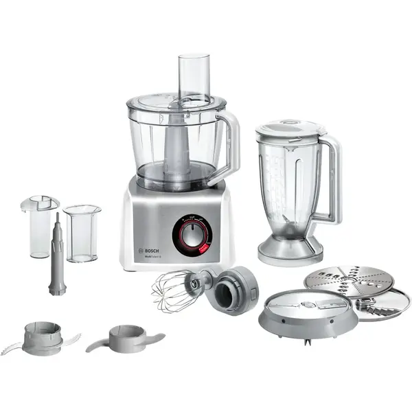 BOSCH Robot de bucatarie Bosch MC812S814, 1250 W, 3.9 L, 50 functii, Alb/gri