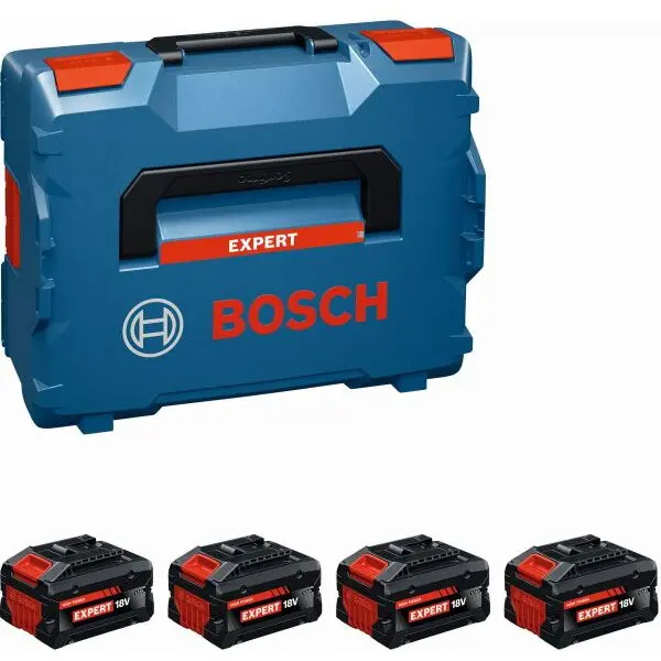 BOSCH Set 4 acumulatori Bosch Professional EXPERT 1600A0373H, 4 x acumulatori EXBA18V-55(5.5Ah), cutie L-BOXX 136