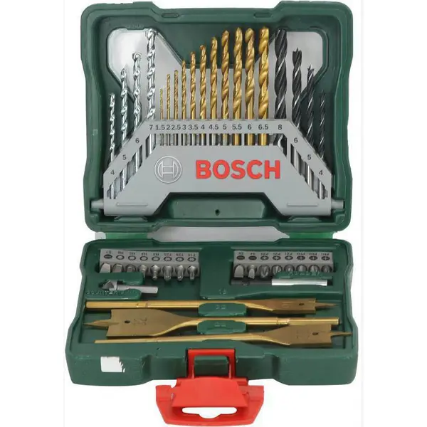 BOSCH Set 40 accesorii Bosch X-line 2607019600, biti, adaptor biti, burghie, zencuitor, suport universal cu magnet