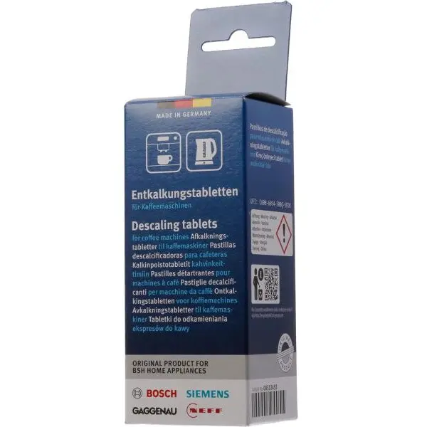 BOSCH Set 6 pastile decalcifiere BOSCH by IBEDA-CHEMIE 00312453, 6X 18g, Pentru aparate de cafea, fierbatoare sau dozatoare de apa