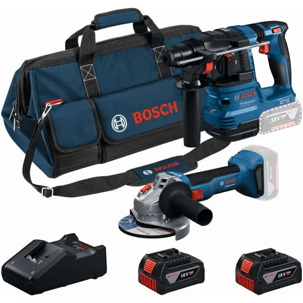 BOSCH Set BOSCH 0615V0003C, 1x GWS, 1x GBH, 2x GBA 18V 4.0Ah, 1x GAL, 1x geantДѓ