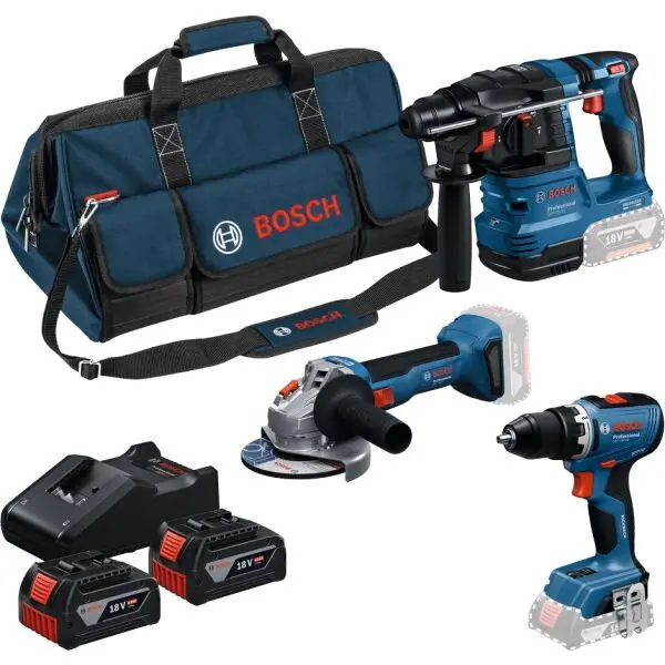 BOSCH Set combi BOSCH 0615A50094, 1x GSR, 1x GWS, 1x GBH, 2x GBA 18V 4.0 Ah, 1x GAL 18V-40