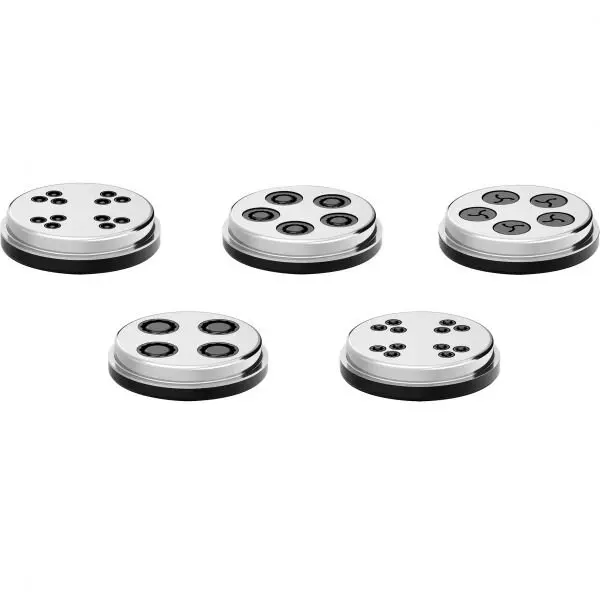 BOSCH Set de 5 accesorii BOSCH Pasta Discs MUZ9PP2 - 17000967, Atasamente Pro-Pasta din otel inoxidabil, Puteti crea Ditaloni Rigati, Cellentani, Rigatoni, Fusili, Maccheroni, Pentru MUM9