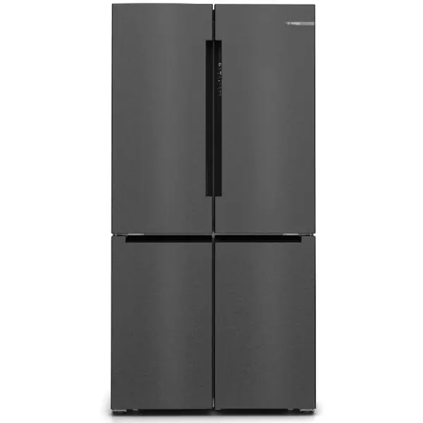 BOSCH Side by Side Bosch KFN96AXEA, 605L, Clasa E, H 183 cm, Inox negru antiamprenta