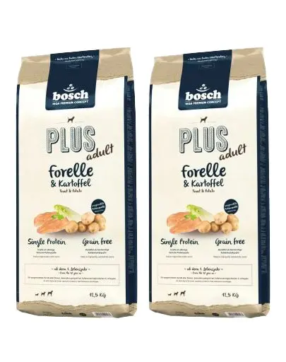 BOSCH Soft Hrana uscata cu pastrav & cartofi pentru cainii adulti 25 kg (2 x 12,5 kg)