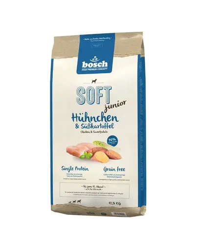 BOSCH Soft Junior Hrana uscata cu pui si cartofi dulci pentru cainii junior12,5 kg
