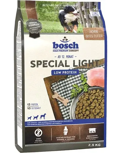 BOSCH Special light hrana uscata pentru caini adulti cu afectiuni renale sau hepatice 2.5 kg