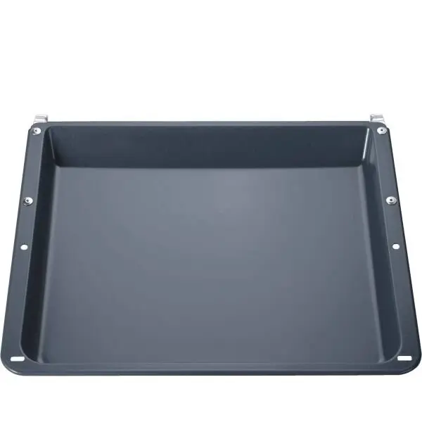 BOSCH Tava universala emailata BOSCH HEZ342070 - 00471885, L45.9cm, l40cm, H3.8cm, DW Safe, Sigura pentru piroliza, Gri