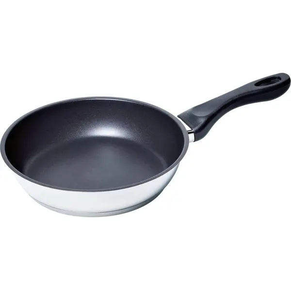 BOSCH Tigaie BOSCH HEZ390220 - 00570365, D24cm, Otel inoxidabil cu nucleu din aluminiu, Invelis antiaderent, Gaz-Electro-Inductie-Vitroceramica, Maner fix, G1.2kg