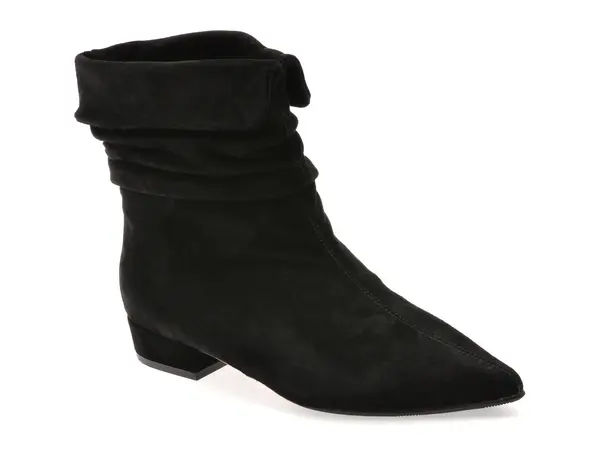 Botine EPICA negre, H3127J, din piele intoarsa