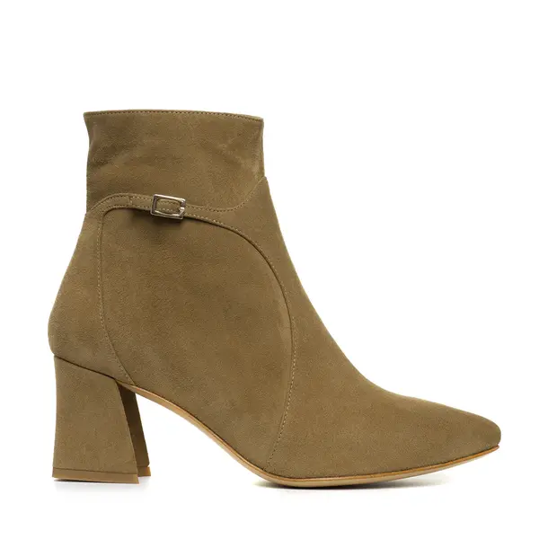 Botine Lucy Piele Intoarsa, Camel - 35 / 9.5 cm