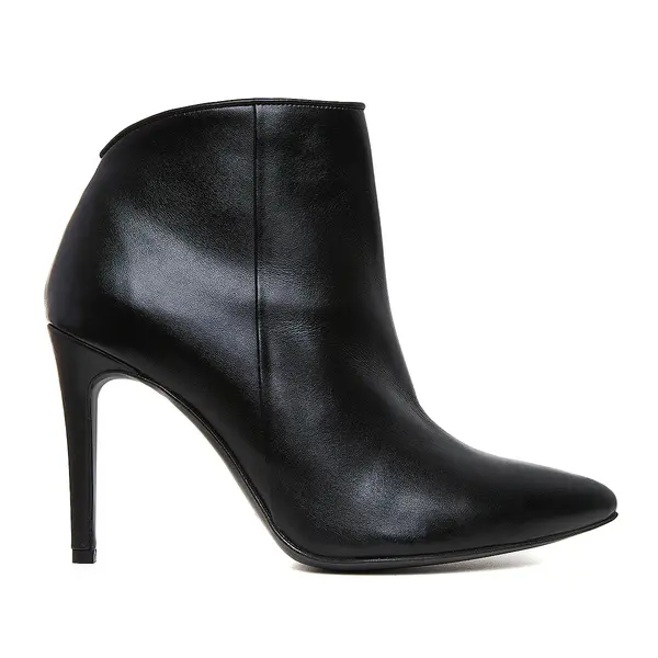 Botine Sara Piele Naturala, Neagra - 36 / 11 cm
