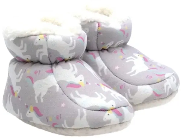 Botoșei Funny Baby - Unicorn, mărimea 17, 4-8 luni, gri