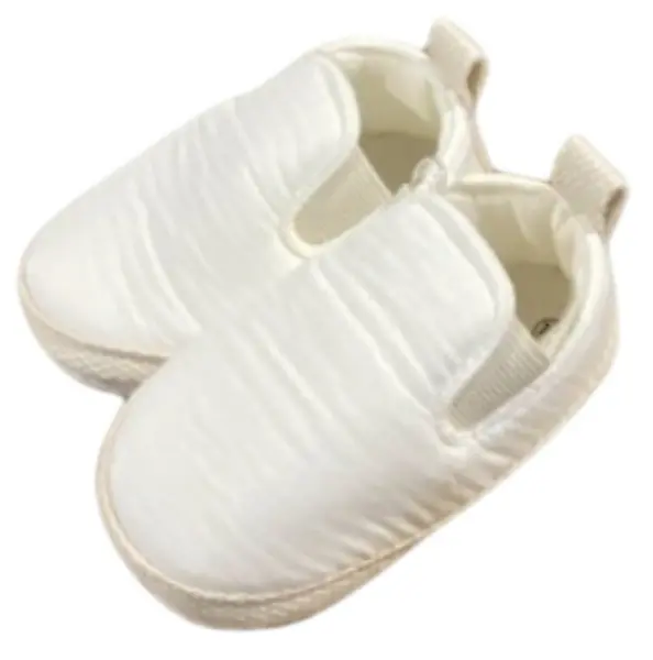 Botoșei muselină pentru bebeluși Leoncino - Moccasins, mărimea 18, albi