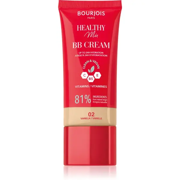 Bourjois Healthy Mix Clean & Vegan BB Cream crema BB culoare 02 Vanilla 30 ml