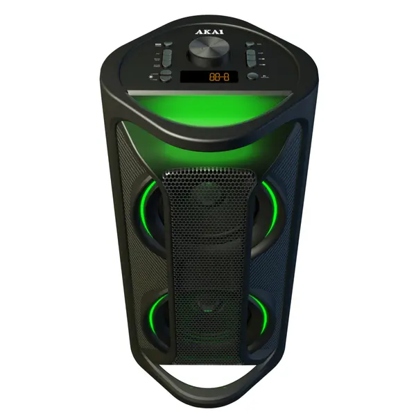 Boxa Activa Portabila Akai PARTY SPEAKER 200, Bluetooth, USB, Card microSD, Radio, Negru