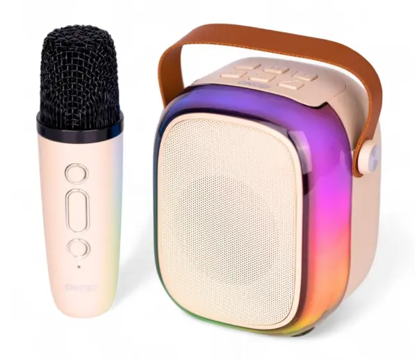 Boxa bluetooth cu microfon wireless KP K01 cu lumini RGB efecte vocale