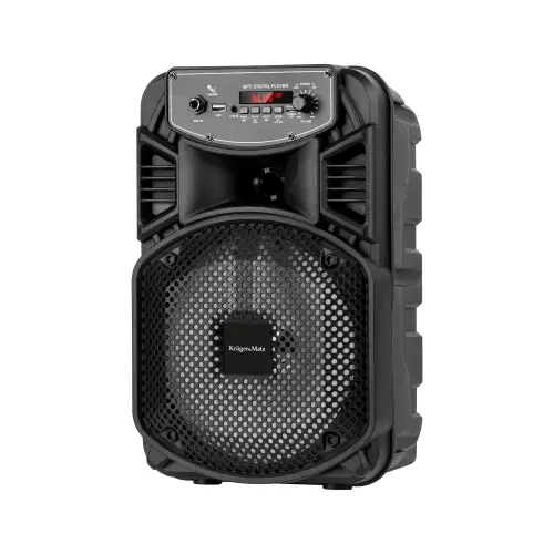 Boxa Bluetooth Kruger&Matz Music Box 10 w, 8 inch + 1 inch, AUX, USB 2.0, intrare microfon + Mini Boxa Portabila KlaussTech, Handsfree, USB, Bluetooth, Radio FM, Design Compact, Moderna, Usor de Folosit