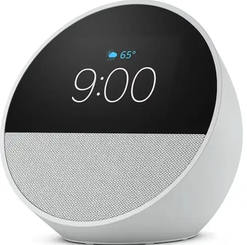 Boxa inteligenta Amazon Echo Spot 2024, Wi-Fi, Bluetooth (Alb)