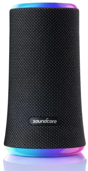 Boxa portabila Anker Soundcore Flare 2, 20W, sunet 360°, Bluetooth 5.0, lumini LED (Negru)