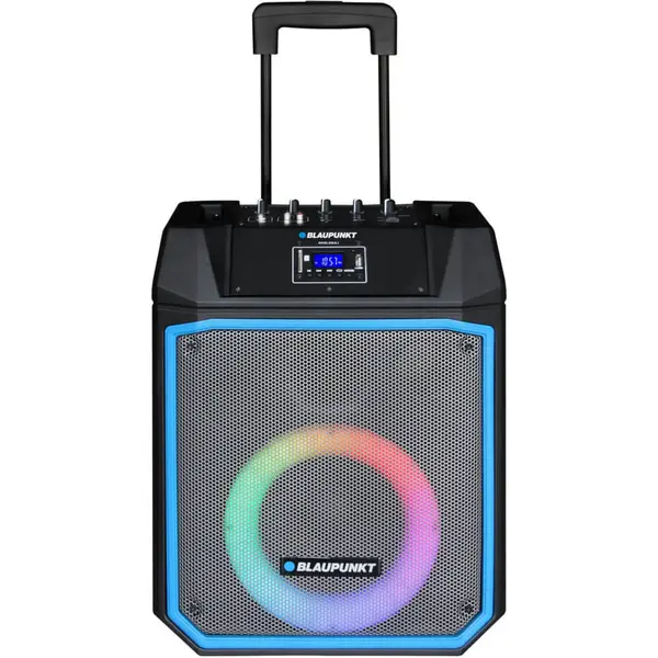 Boxa portabila Blaupunkt MB08.2, Bluetooth, Karaoke, 600W, Negru/Albastru