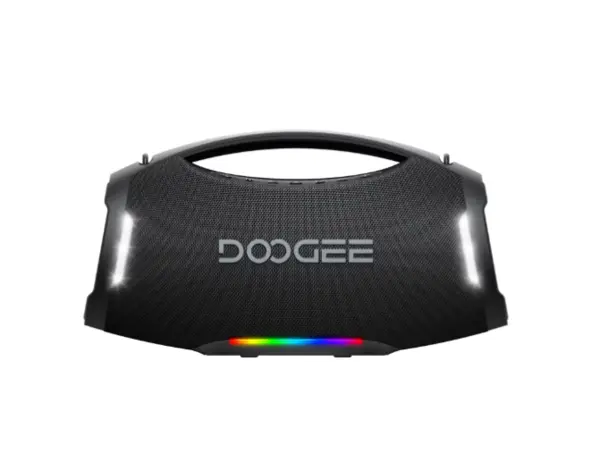 Boxa Portabila Bluetooth DOOGEE Wild Boom Pro, Negru, 250W Peak (220W RMS), Bluetooth 5.3, IP55, RGB, TWS Stereo, USB, TF Card, AUX, 12000mAh, Curea Umar