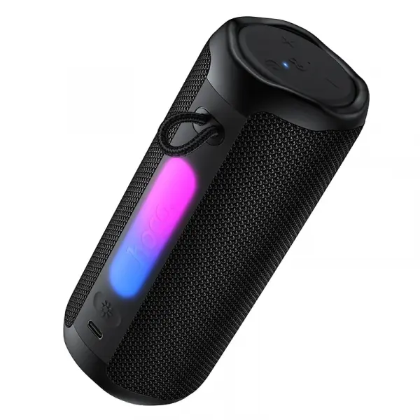 Boxa Portabila Bluetooth HOCO HC50, 8W, TWS, RGB, Waterproof, Neagra