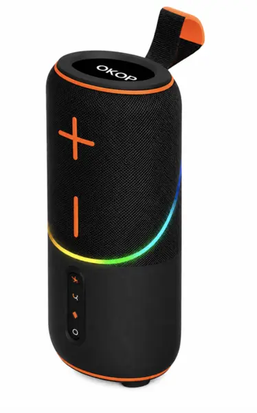 Boxa portabila bluetooth OKOP KP 806 RGB de 20W Bas puternic sunet la 360