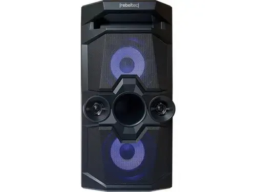 Boxa portabila karaoke Rebeltec SundBOX 480, Bluetooth, TWS, 50 W, 18 butoane multimedia, Autonomie 8-12 ore (Negru)