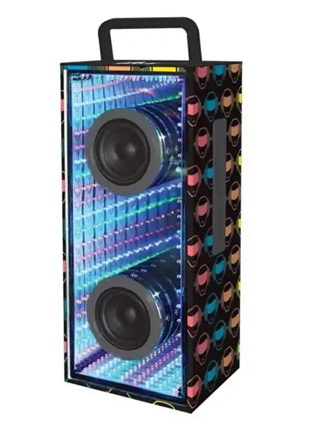 Boxa portabila Lexibook Iparty, Bluetooth, 12W, Lumini, Baterie 4400 mAh, pana la 7 ore (Negru)