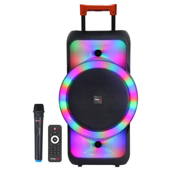 Boxa portabila Vision Touch VTKS01N, Karaoke, 30W, Microfon, Telecomanda, Negru
