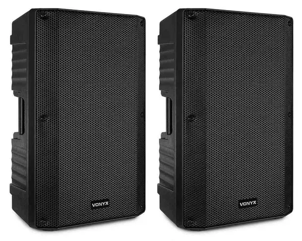Boxe active Bluetooth Vonyx VSA120S, 200W RMS, 126dB, telecomanda, negre