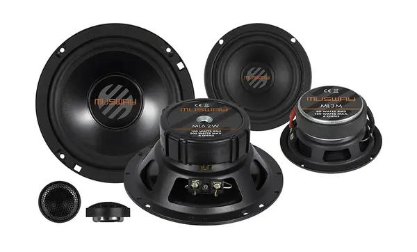 Boxe auto componente Musway ML6.3A, 100W RMS, 16.5 cm, 3 cai, set 2 difuzoare