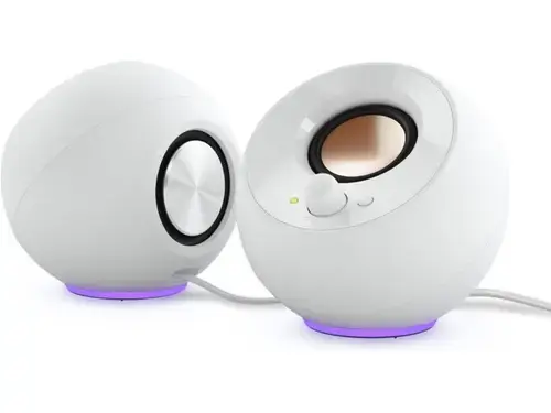 Boxe Creative Pebble SE, USB-C, 2.0, Bluetooth 5.3, RGB, Aux (Alb)
