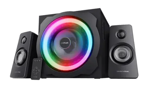 Boxe Trust GXT 629 Tytan 2.1, RGB LED, 120 W, telecomanda, Negru