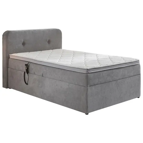 Boxspring, 100/200 cm, gri deschis
