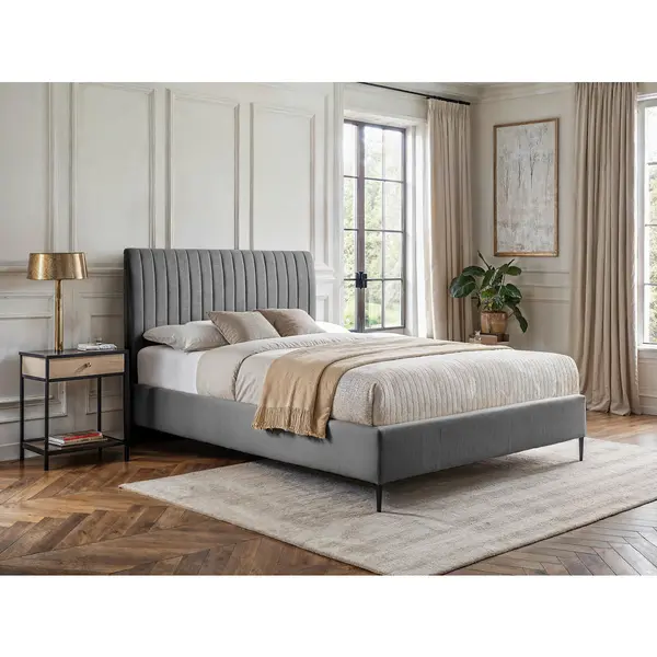 Boxspring, 120/200 cm, gri