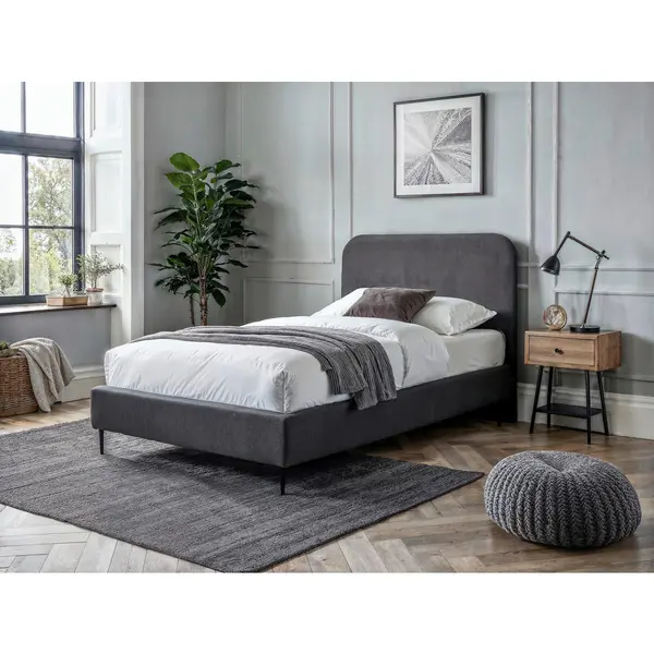 Boxspring, 120/200 cm, gri