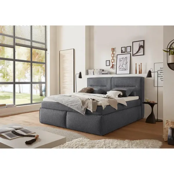 Boxspring, 180/200 cm, antracit