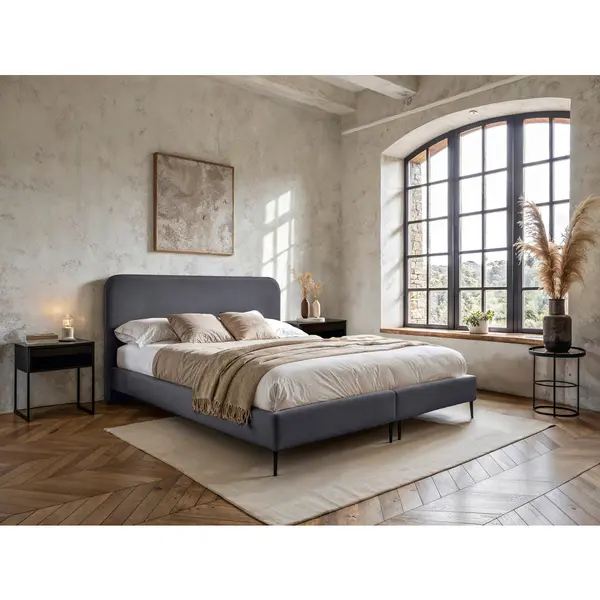 Boxspring, 180/200 cm, gri