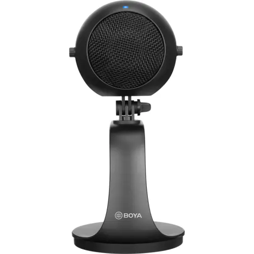 Boya Microfon Boya BY-PM300 pentru podcasting, cardioid, USB-C, iesire casti, control volum/mute, compatibil Android, Windows, Mac OS, Negru