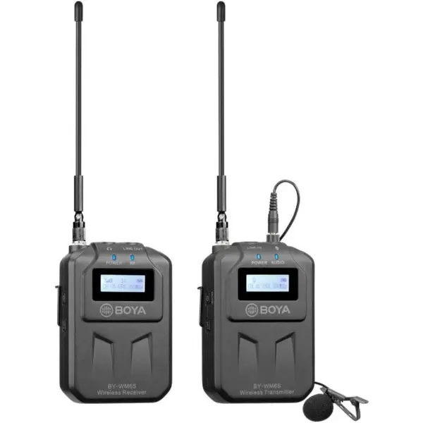 Boya Sistem wireless UHF Boya BY-WM6S cu Microfon lavaliera Transmitator si Receiver